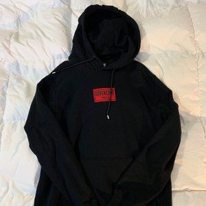Givenchy Paris Mens Box Logo Black Hoodie (Large)